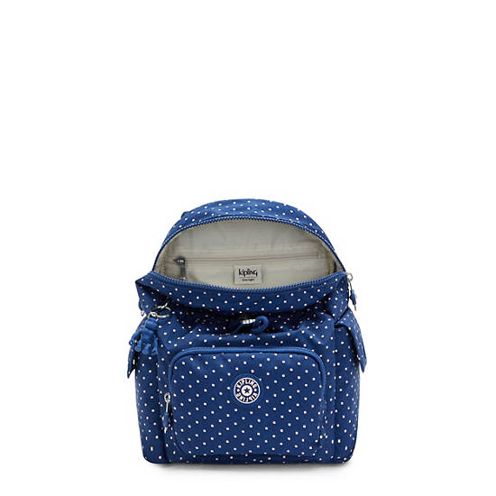 Kipling City Pack Mini Printed Backpack Sırt Çantaları Mavi | TR 1193QM